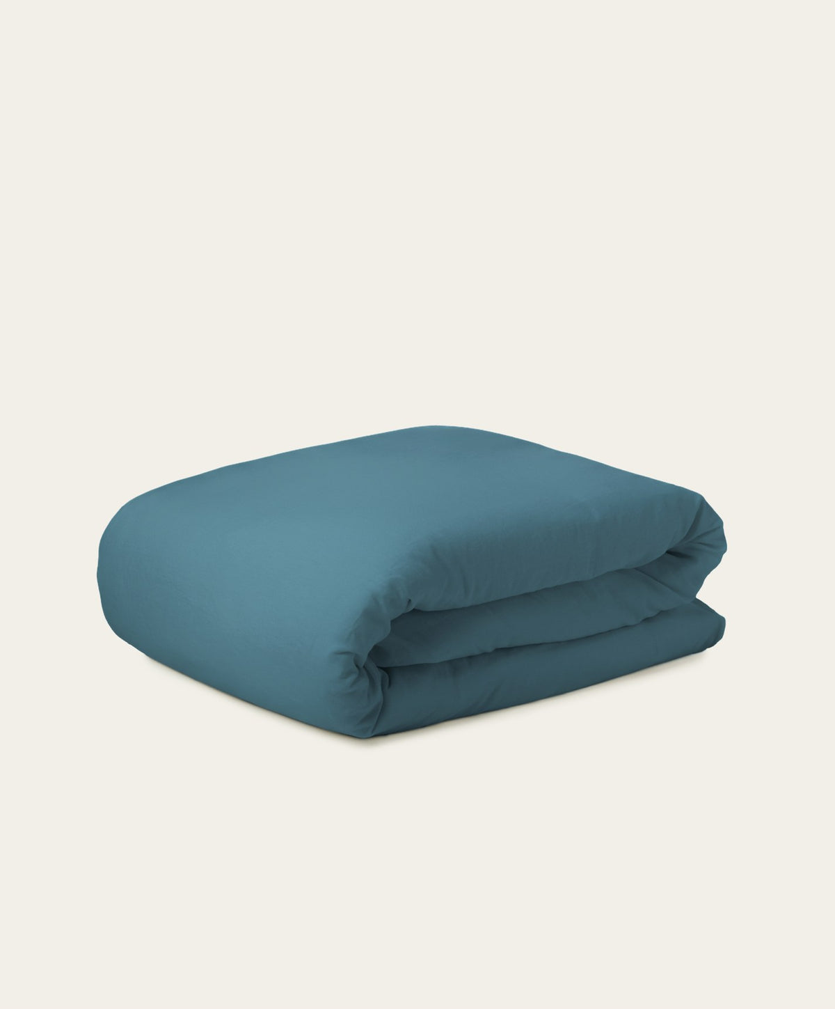 Linen Duvet Cover by Fable Home, shown in Storm Blue.