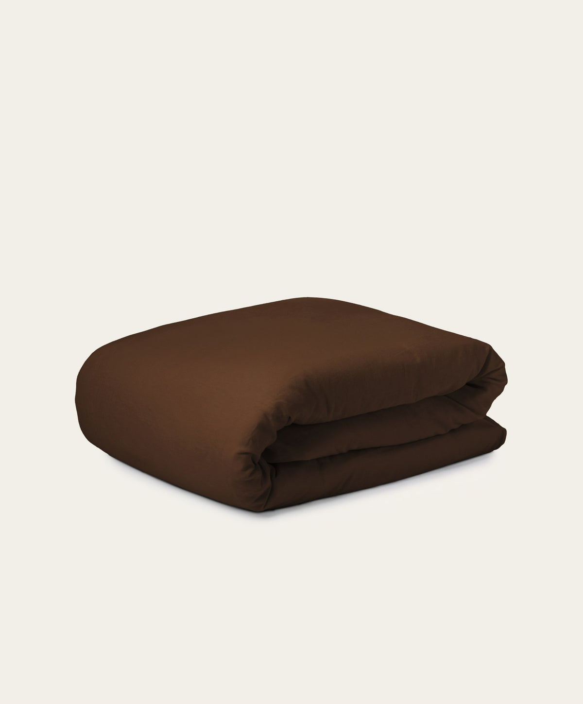 Linen Duvet Cover by Fable Home, shown in Walnut Brown.
