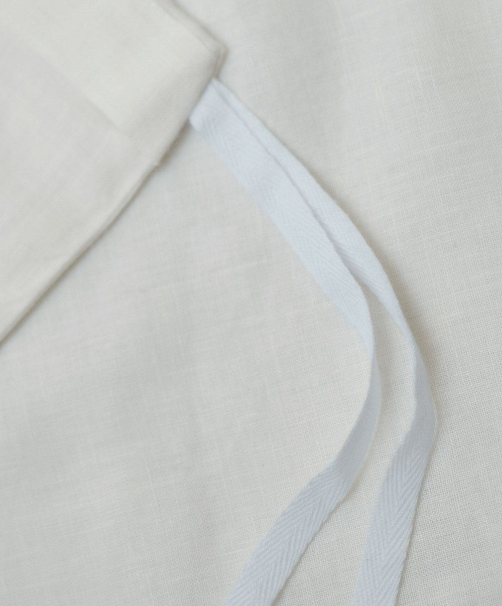 Linen Duvet Set by Fable Home, shown in Shell White.