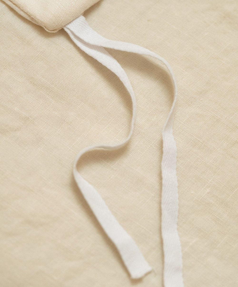 Linen Duvet Set by Fable Home, shown in Birch Sand.