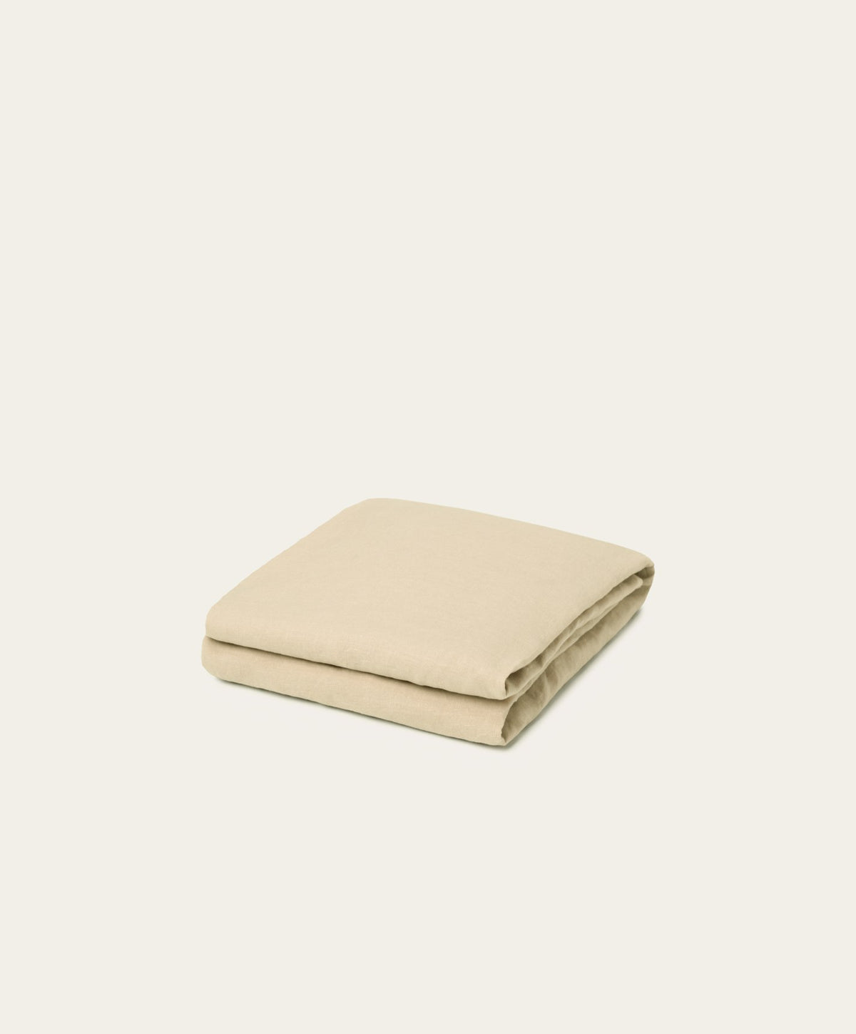 Linen Fitted Sheet by Fable Home, shown in Birch Sand.