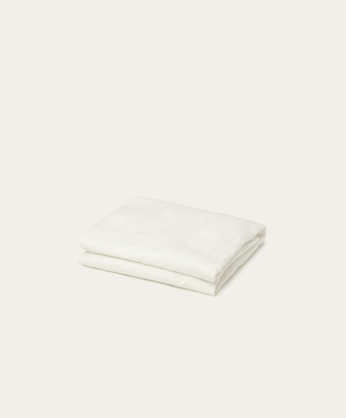 Linen Fitted Sheet by Fable Home, shown in Shell White.