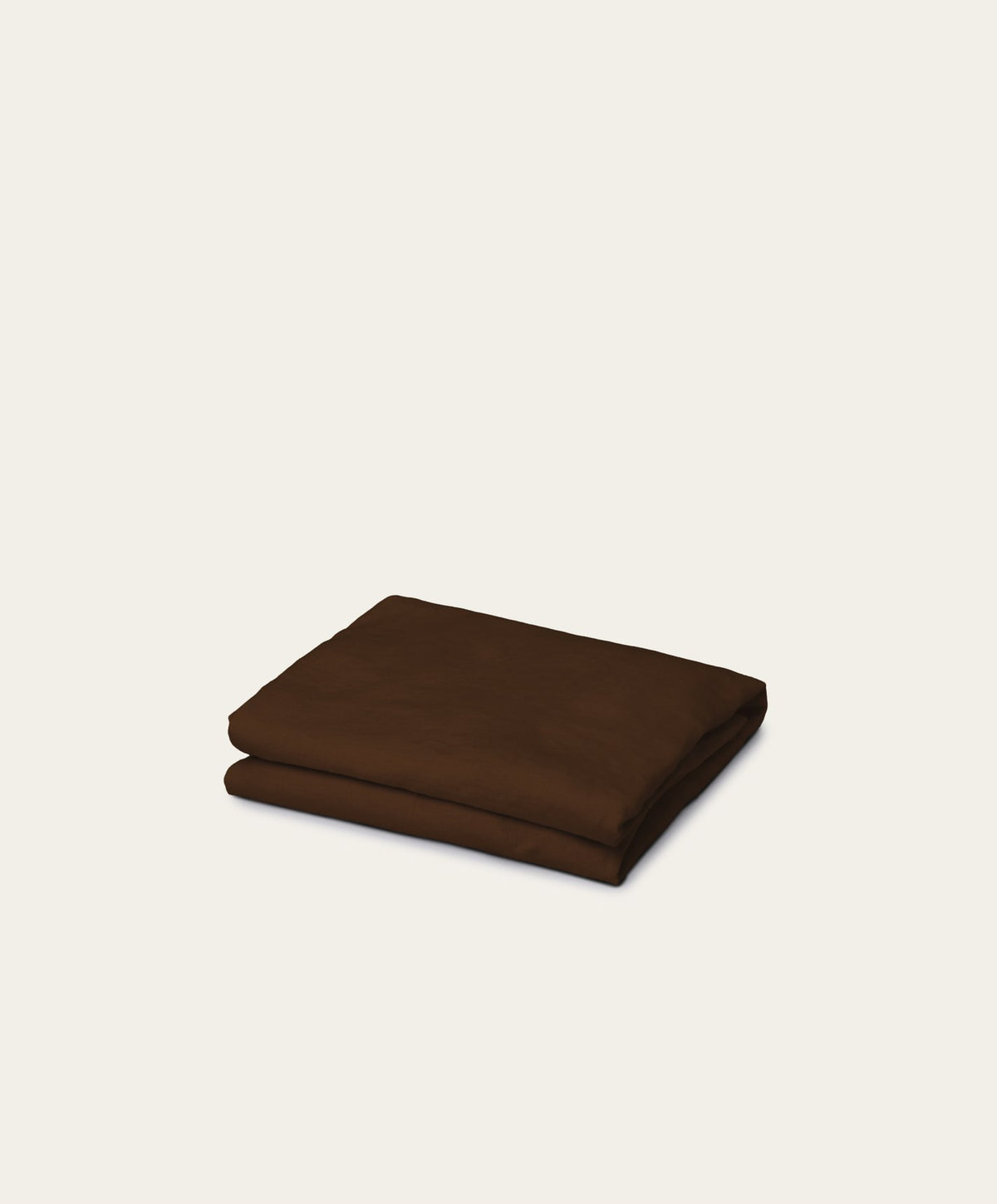 Linen Fitted Sheet by Fable Home, shown in Walnut Brown.