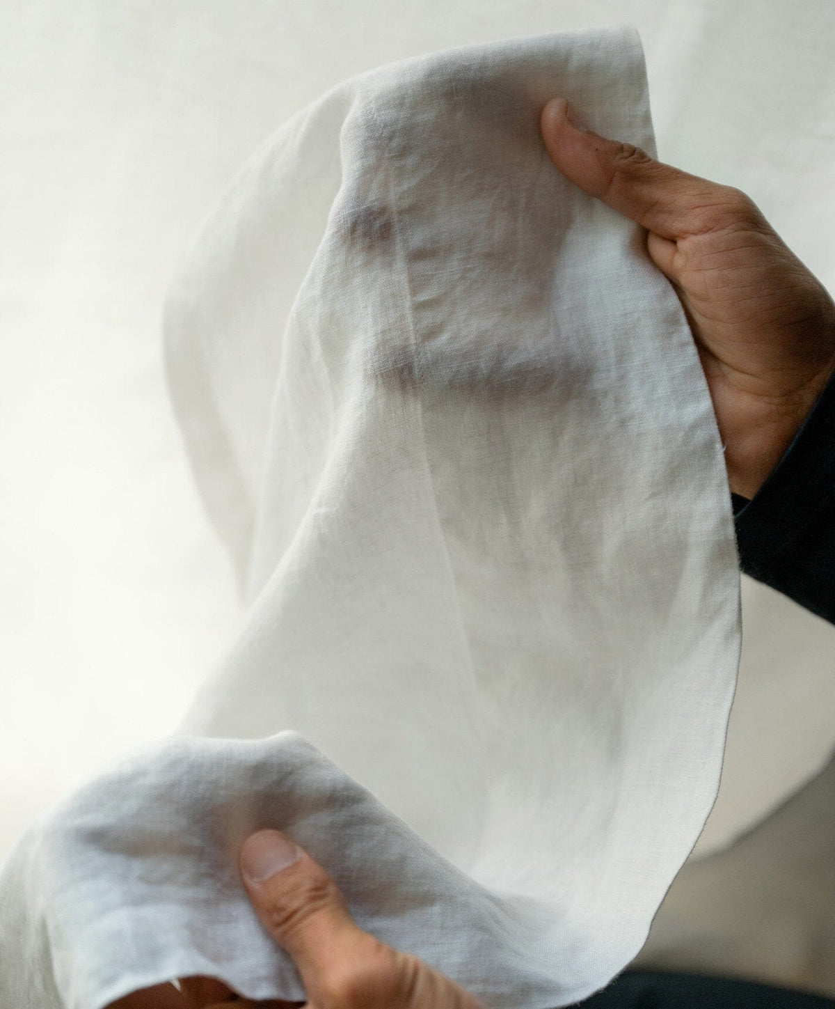 Linen Flat Sheet by Fable Home, shown in Shell White.