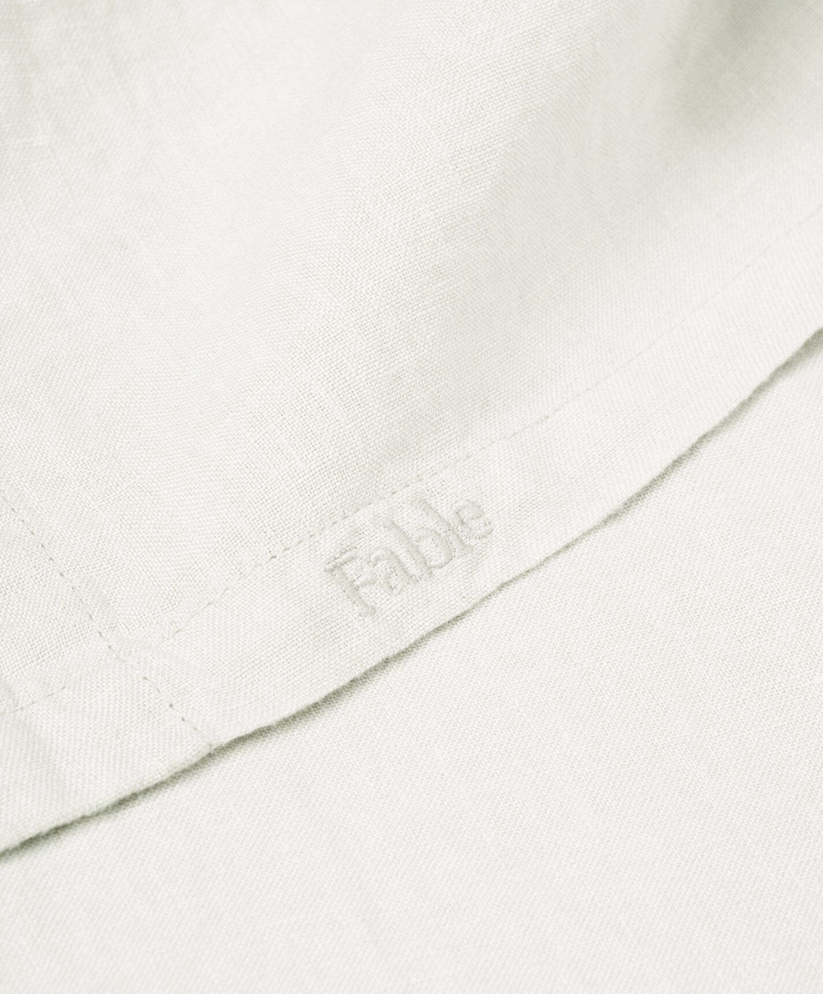 Linen Flat Sheet by Fable Home, shown in Shell White.