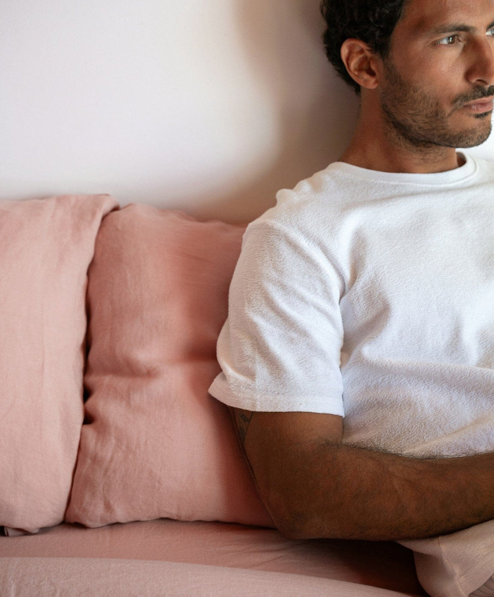 Linen Pillowcase Pair by Fable Home, shown in Autumn Rose.