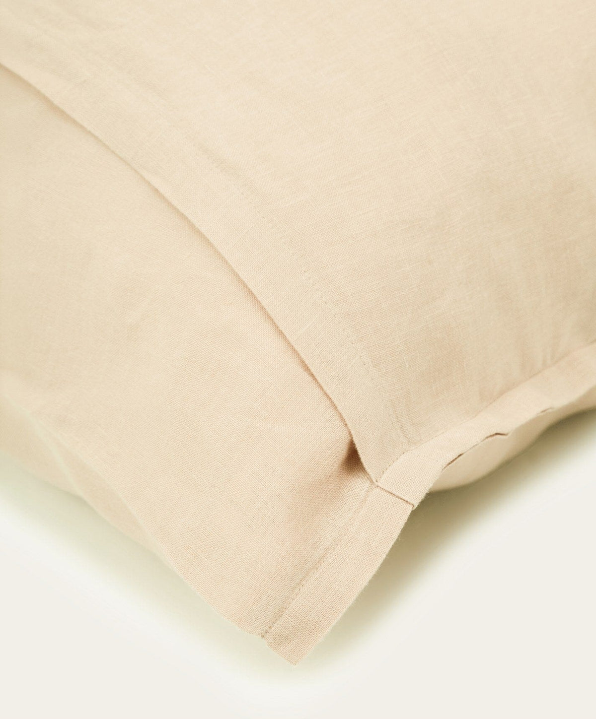Linen Pillowcase Pair by Fable Home, shown in Birch Sand.