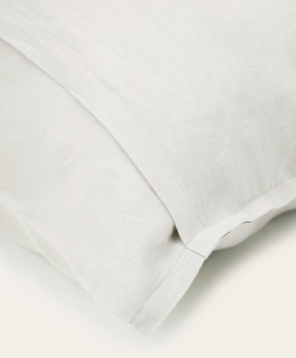 Linen Pillowcase Pair by Fable Home, shown in Shell White.