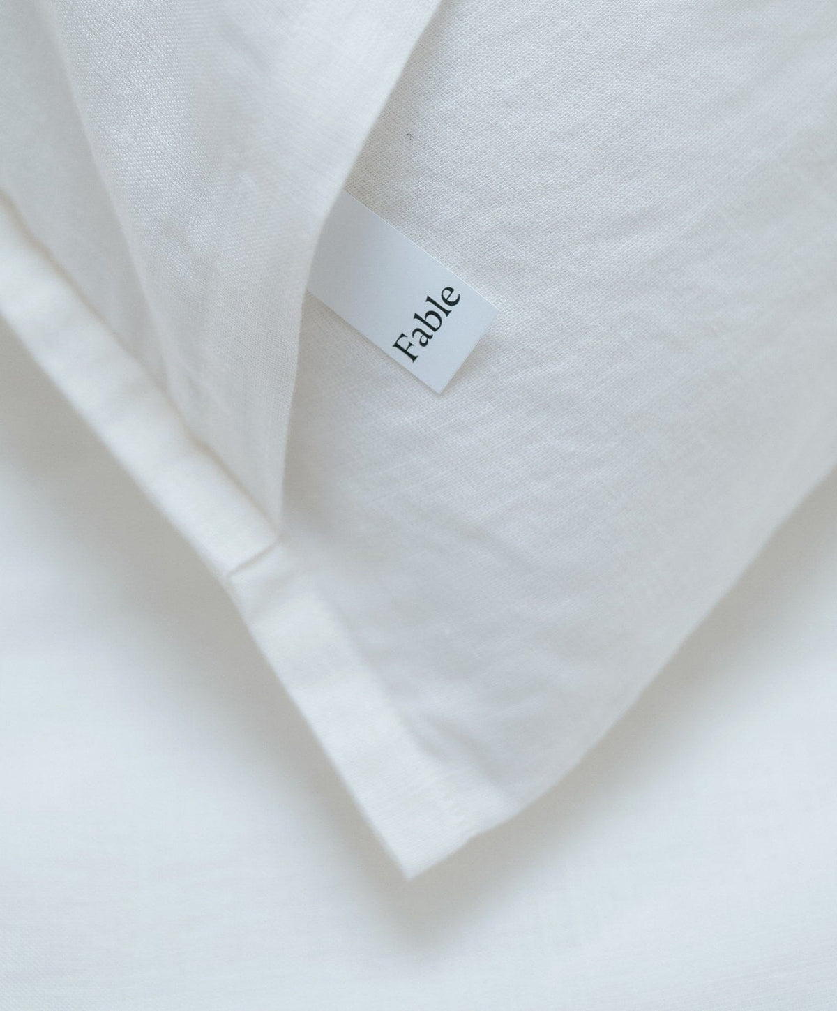 Linen Sheet Set by Fable Home, shown in Shell White.