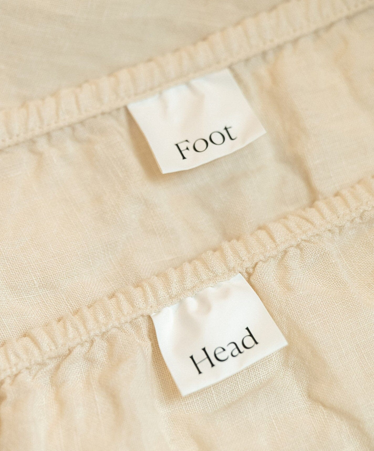 Linen Sheet Set by Fable Home, shown in Birch Sand.