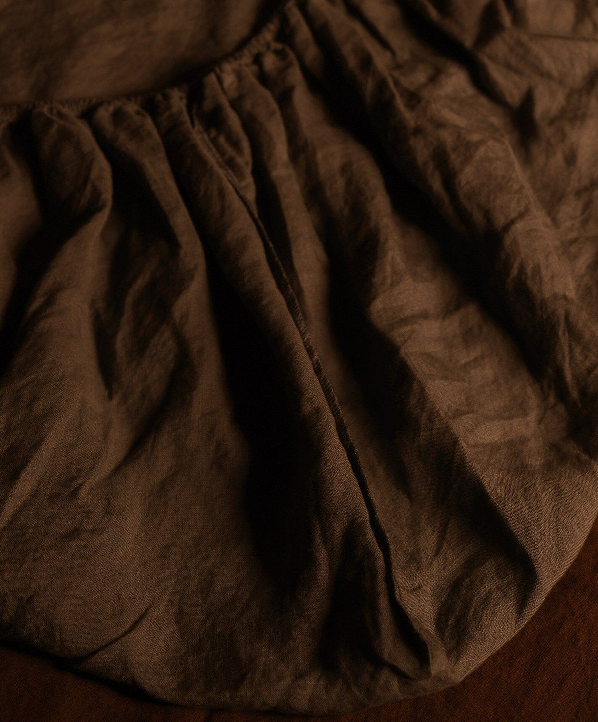 Linen Sheet Set by Fable Home, shown in Walnut Brown.