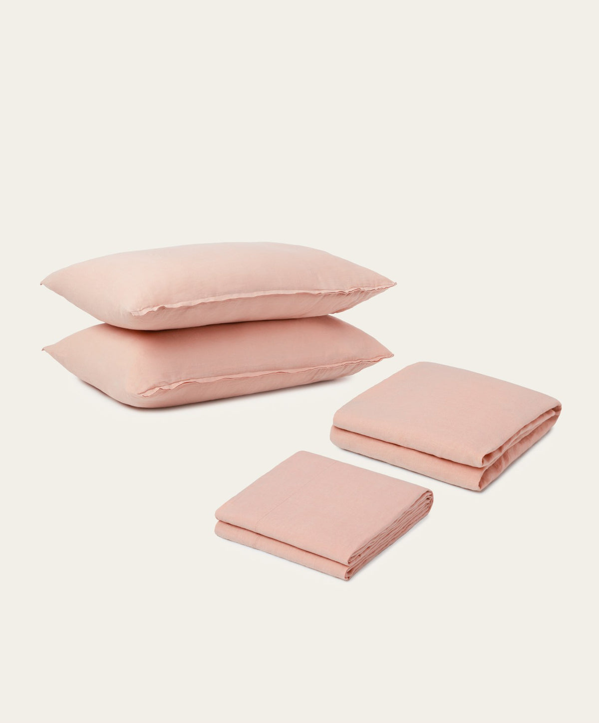Linen Sheet Set by Fable Home, shown in Autumn Rose.