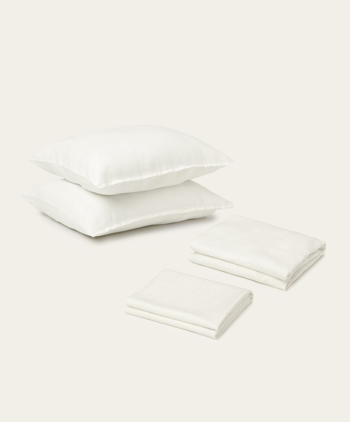 Linen Sheet Set by Fable Home, shown in Shell White.