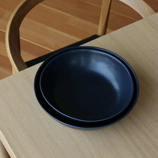 Low serving bowls serveware by Fable Home, shown in a midnightblue finish. – #midnightblue
