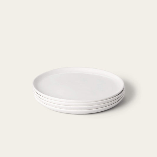 Lunch plates dinnerware by Fable Home, shown in a cloudwhite finish. – #cloudwhite