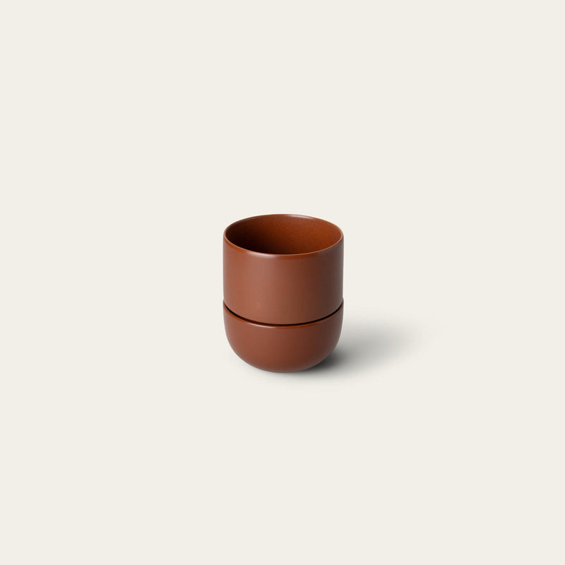 Planter planters by Fable Home, shown in a medium/burntsienna finish. – #medium/burntsienna
