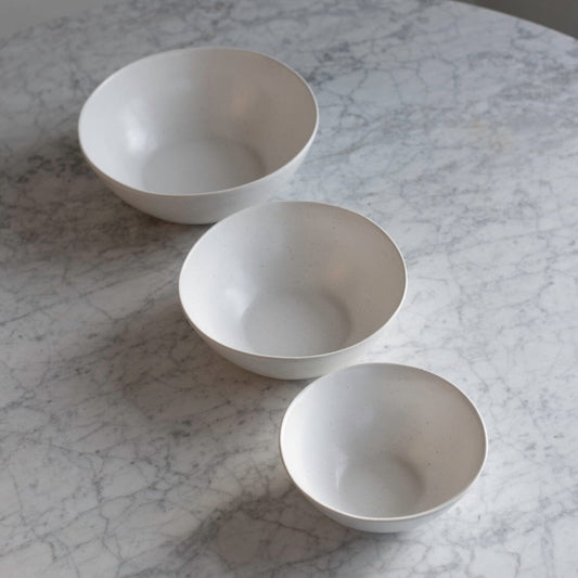 Nested serving bowls dinnerware by Fable Home, shown in a midnightblue finish. – #midnightblue