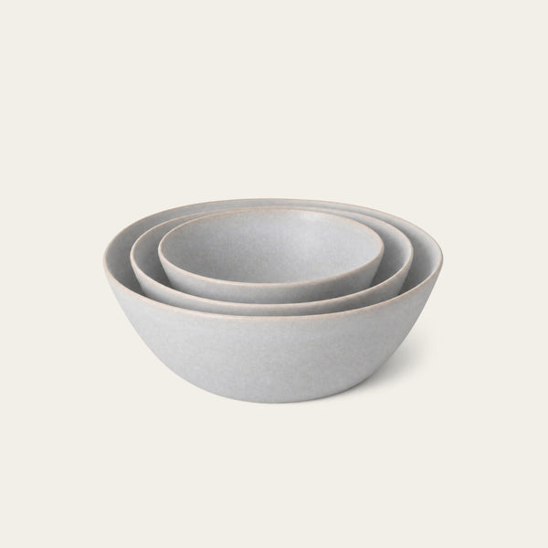 Nested Serving Bowls by Fable Home, featured in a stoneblue finish. – #stoneblue