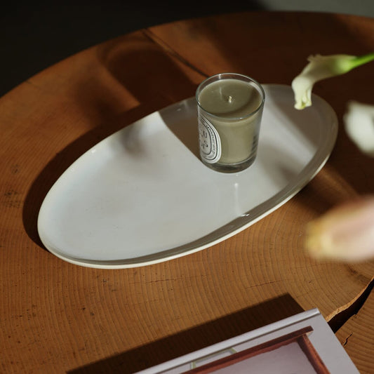 Oval Serving Platter by Fable Home, featured in a stoneblue finish. – #stoneblue