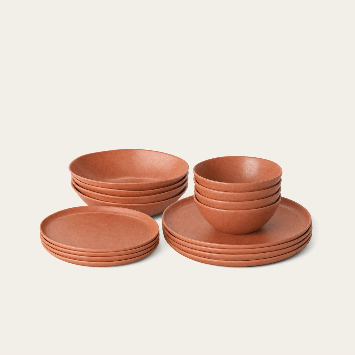 Dinnerware Set by Fable Home, shown in Canyon Clay.