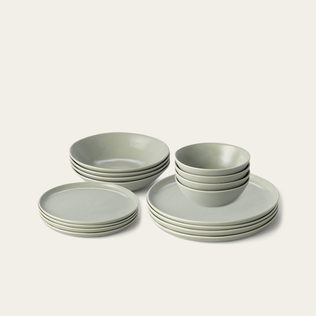Dinnerware Set by Fable Home, shown in Beachgrass Green.