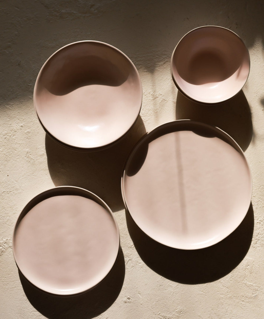 Dinnerware Set by Fable Home, shown in Blush Pink.