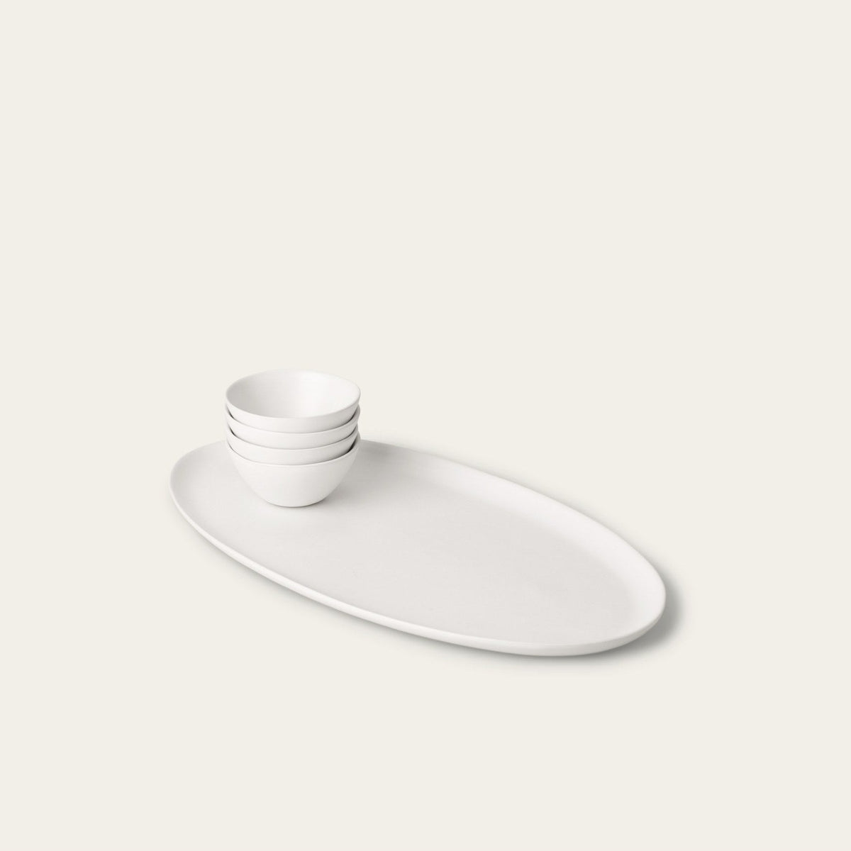 Serving Platter Set by Fable Home, shown in Cloud White.