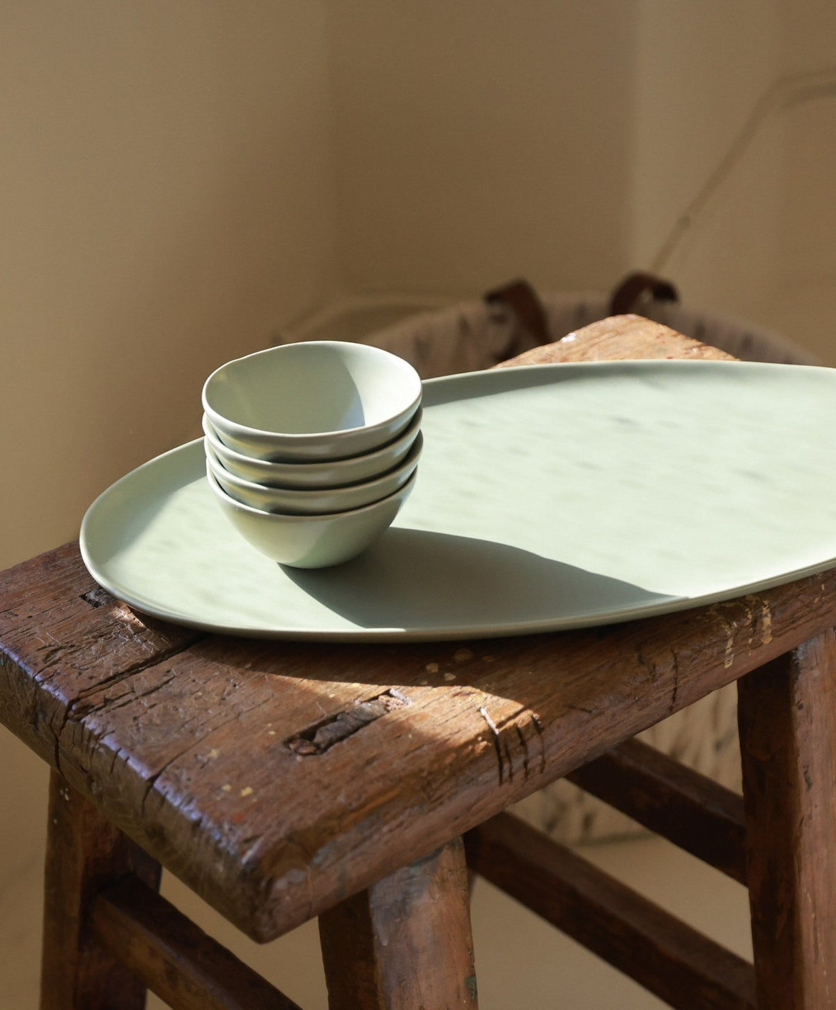 Serving Platter Set by Fable Home, shown in Beachgrass Green.