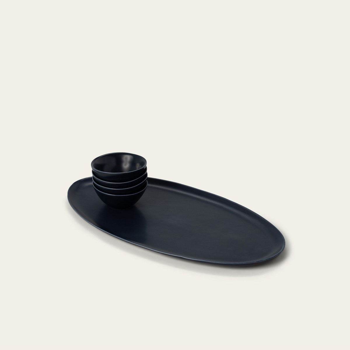 Serving Platter Set by Fable Home, shown in Midnight Blue.