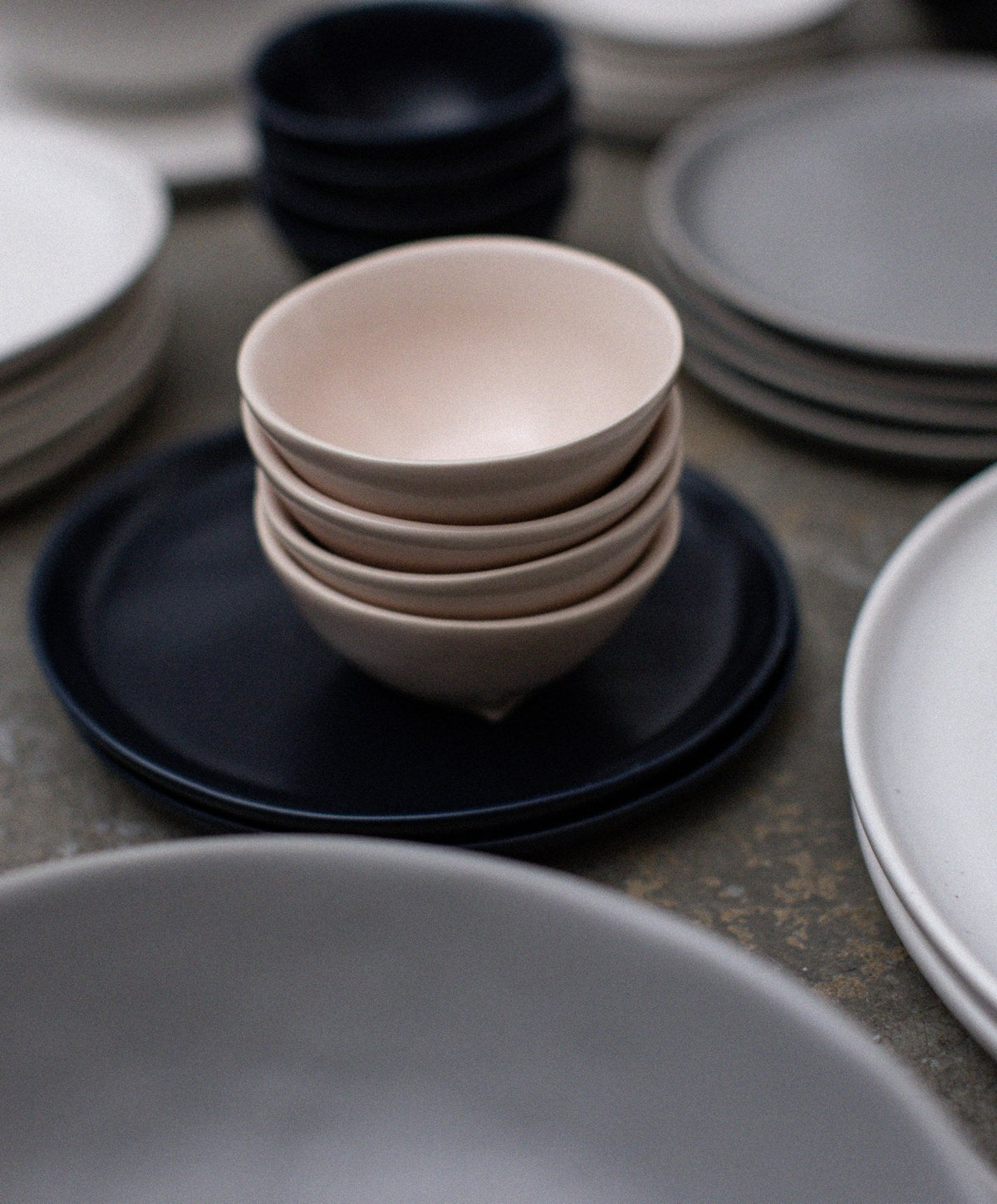 Serving Platter Set by Fable Home, shown in Midnight Blue.