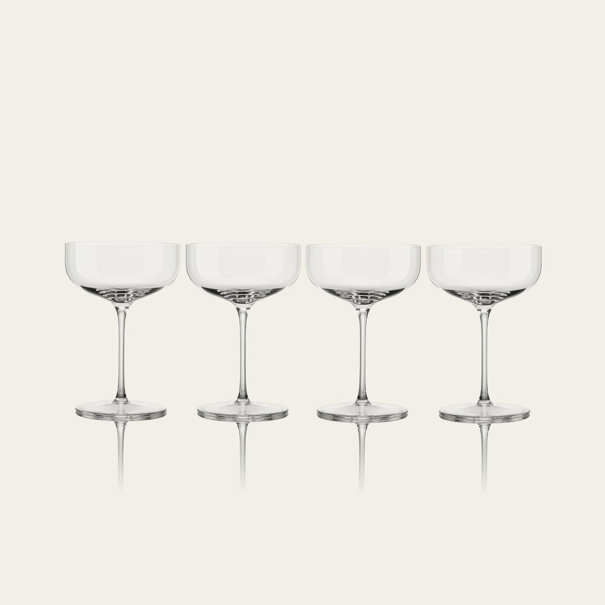 Coupe Glasses Pro by Fable Home, shown in Clear.