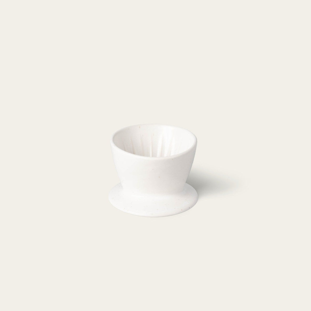 Coffee Dripper by Fable Home, shown in Speckled White.