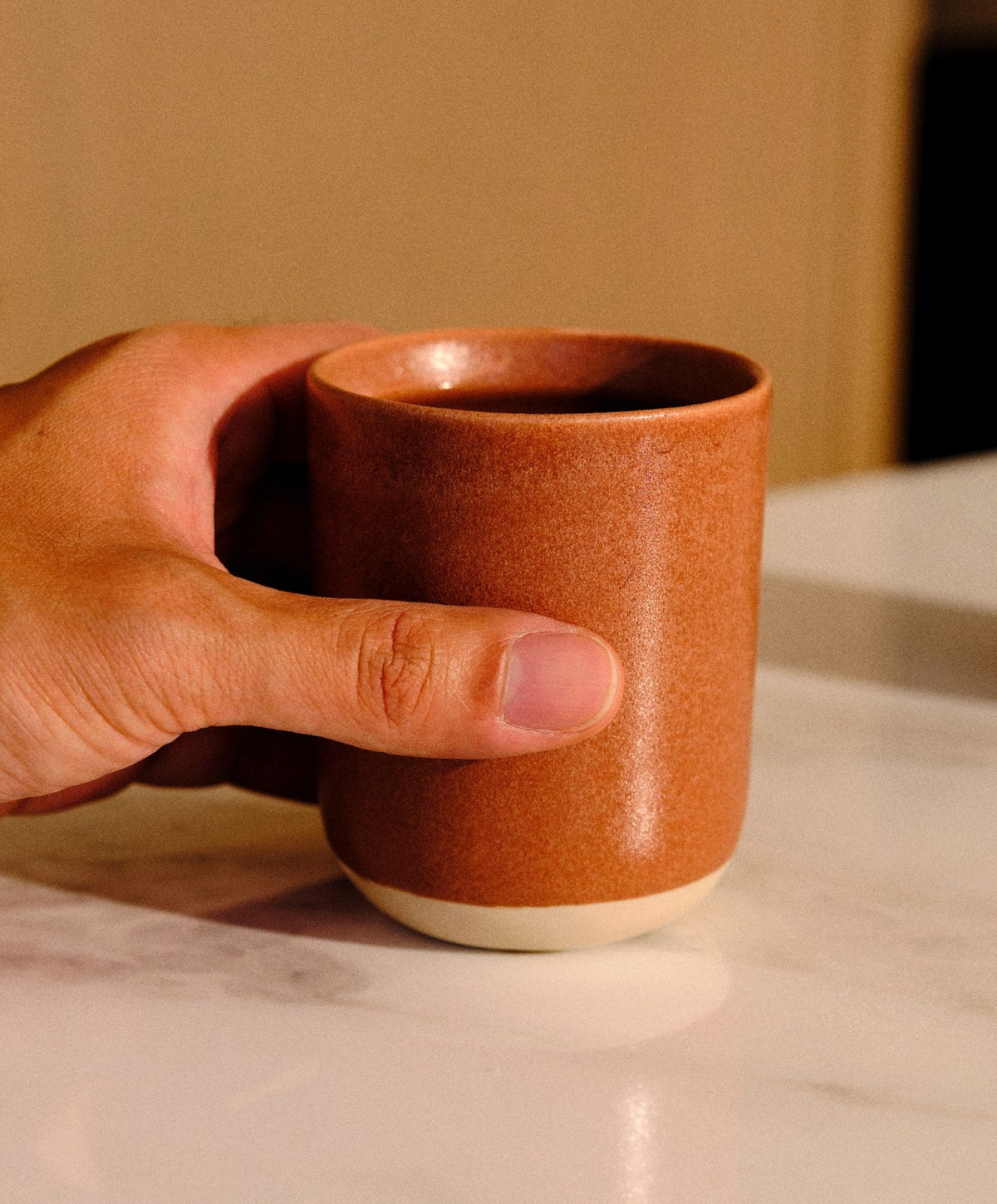 Cappuccino Cups by Fable Home, shown in Canyon Clay.