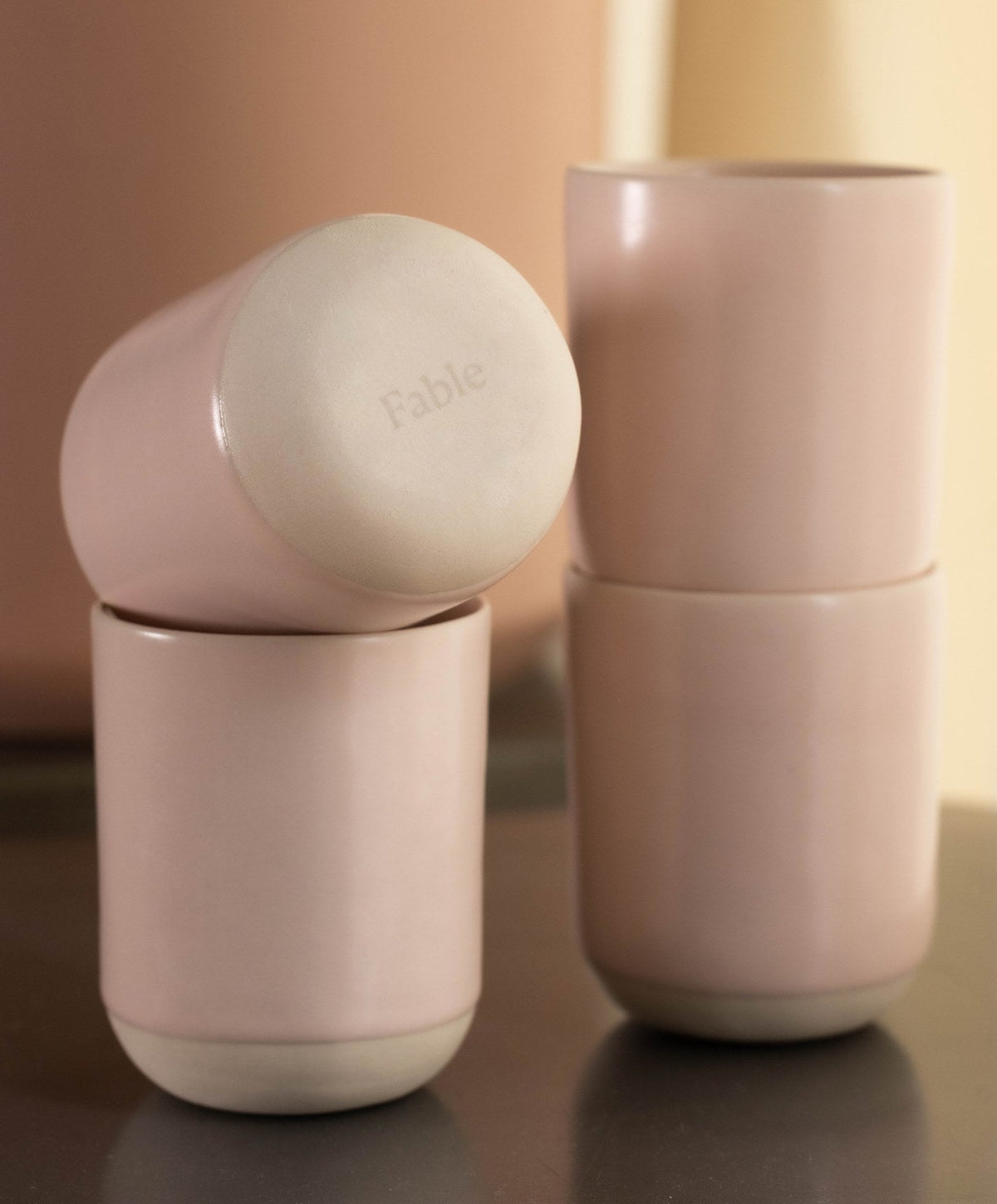 Cappuccino Cups by Fable Home, shown in Blush Pink.