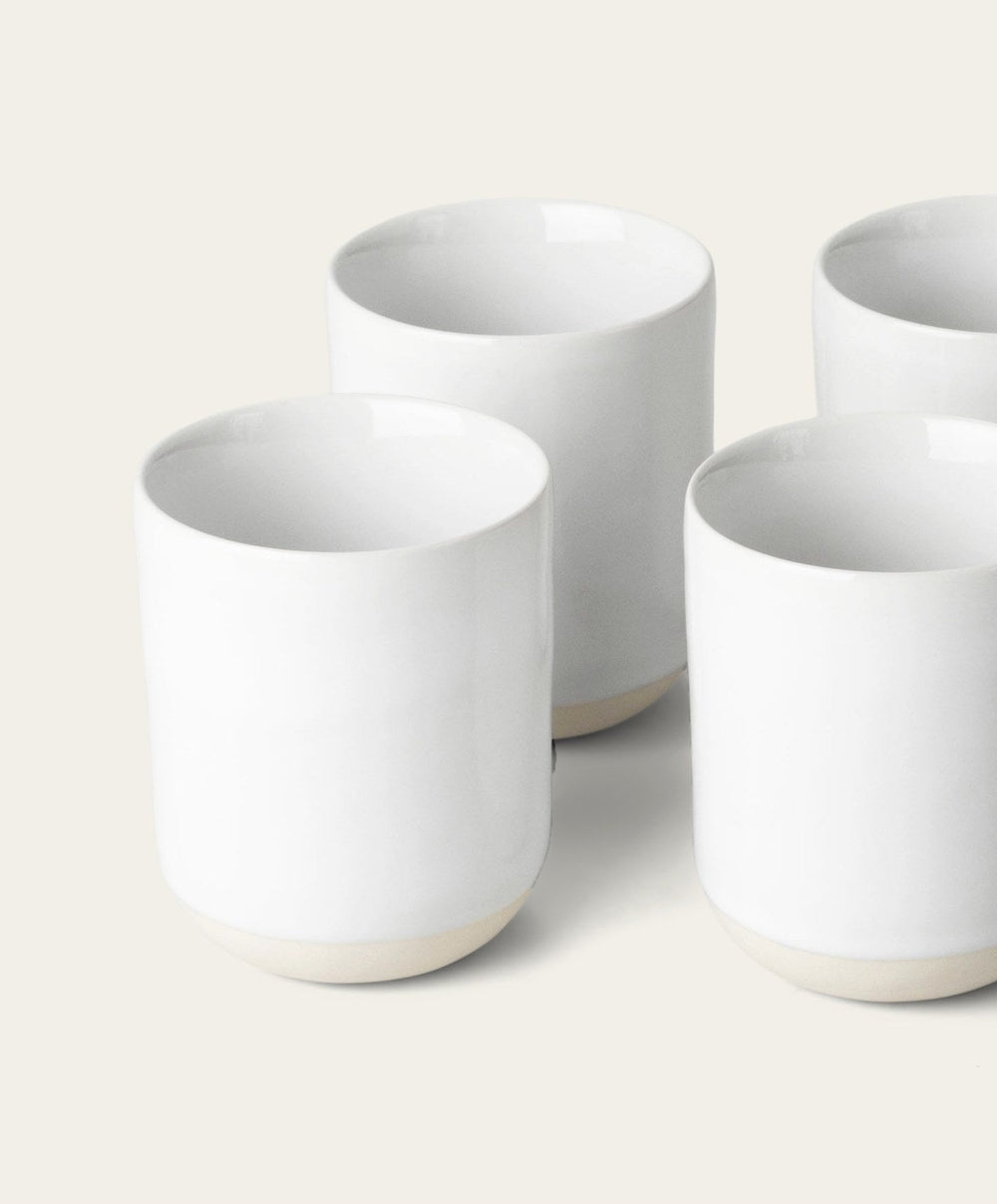 Cappuccino Cups by Fable Home, shown in Pearl White.