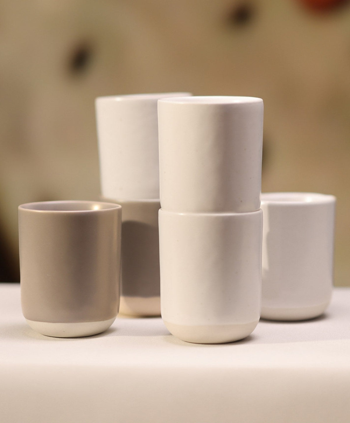 Cappuccino Cups by Fable Home, shown in Speckled White.