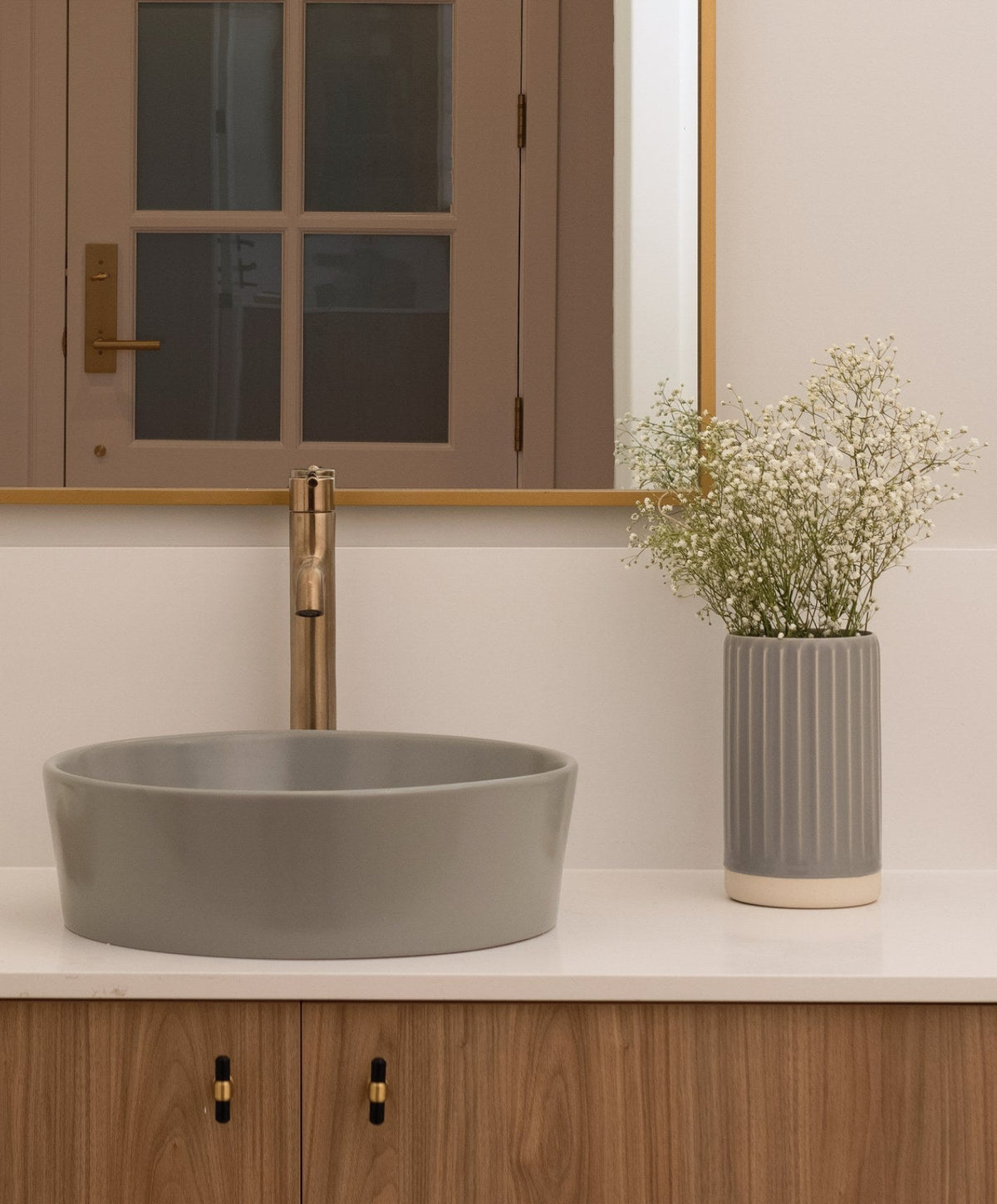 Vase by Fable Home, shown in Dove Gray.