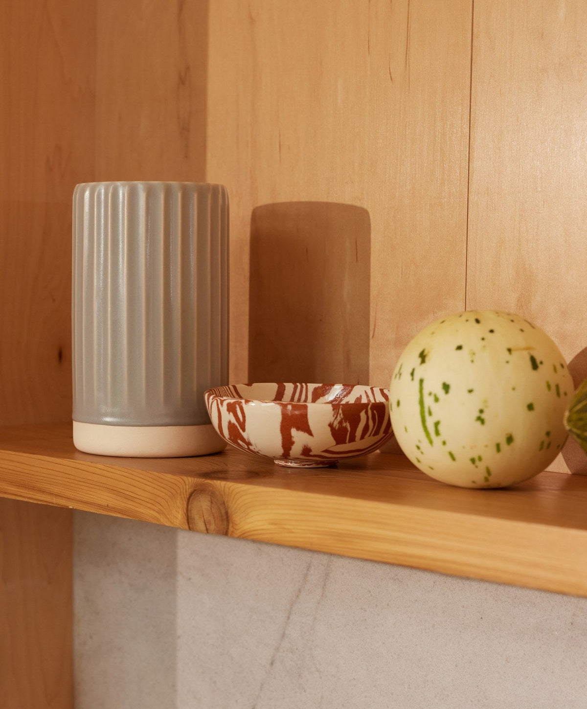 Vase by Fable Home, shown in Dove Gray.