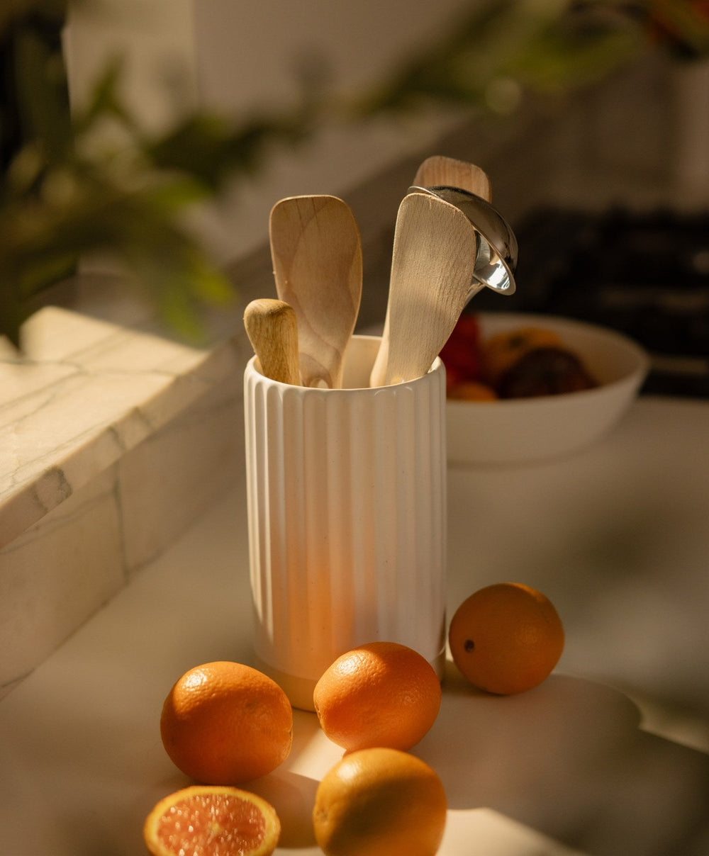 Vase by Fable Home, shown in Speckled White.