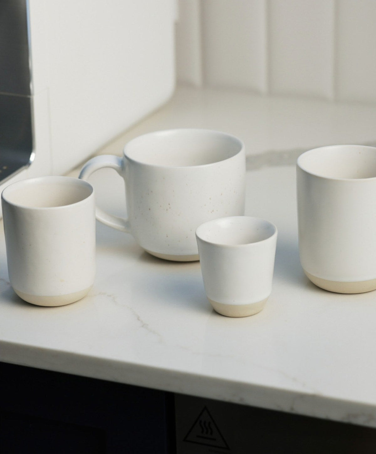 Espresso Cups by Fable Home, shown in Pearl White.