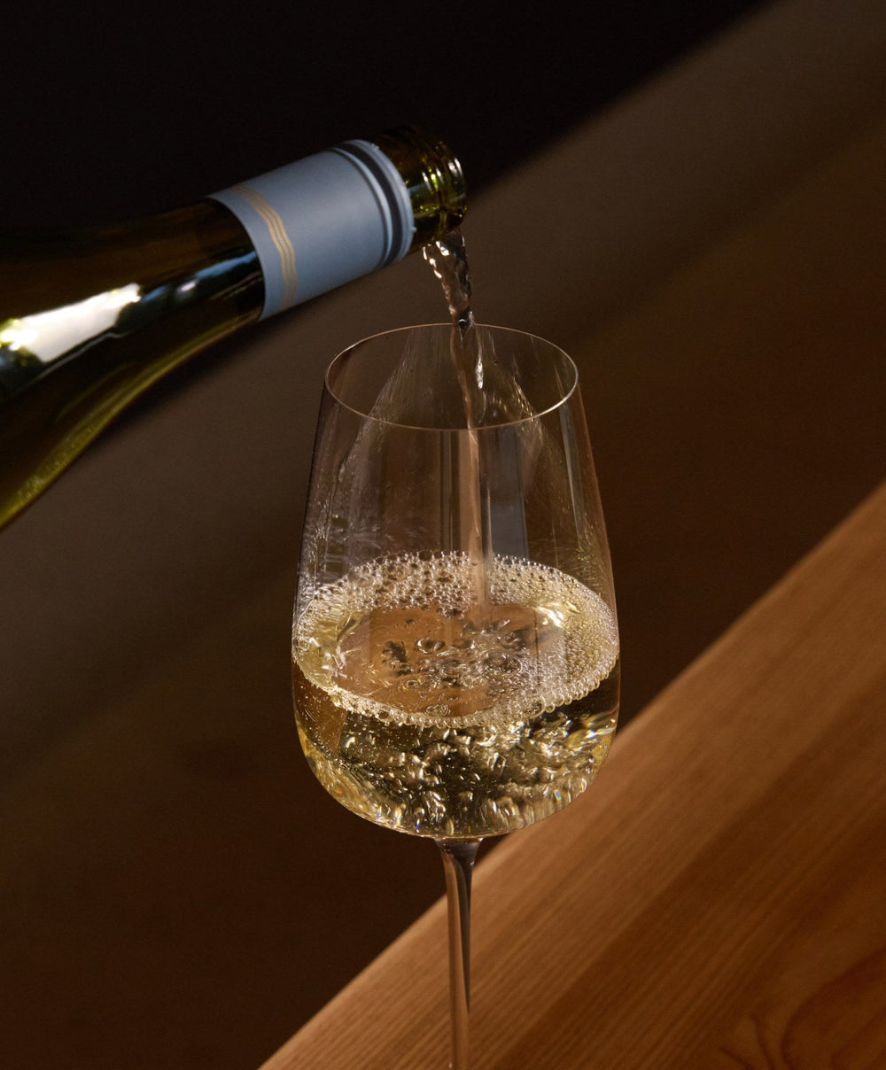 Sauvignon Blanc Glasses by Fable Home, shown in Clear.