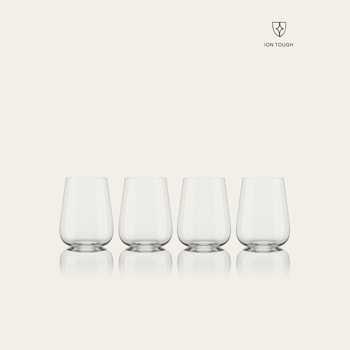 Stemless Wine Glasses by Fable Home, shown in Clear.