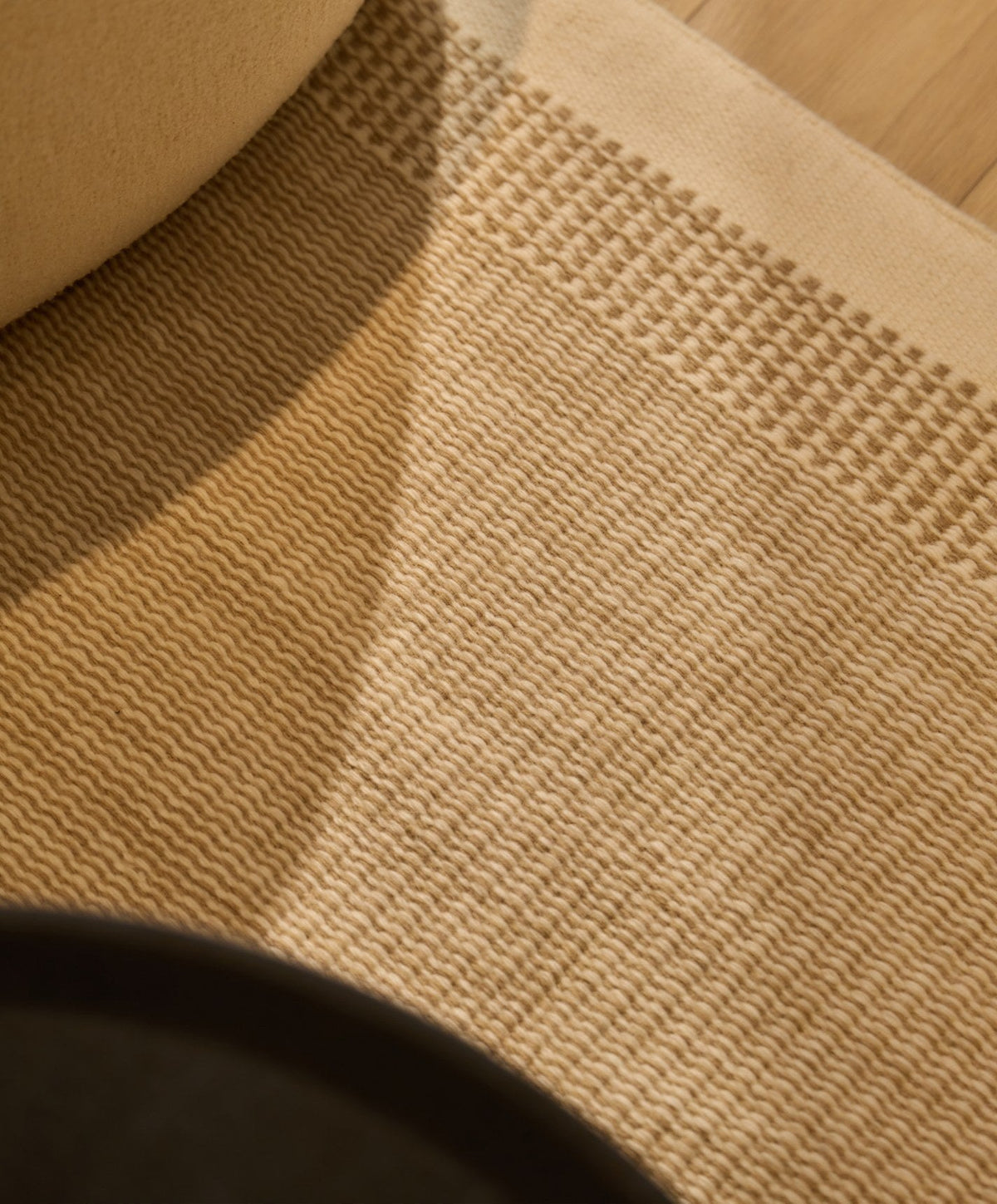 Linear Wool Rug by Fable Home, shown in Coastal Cream.