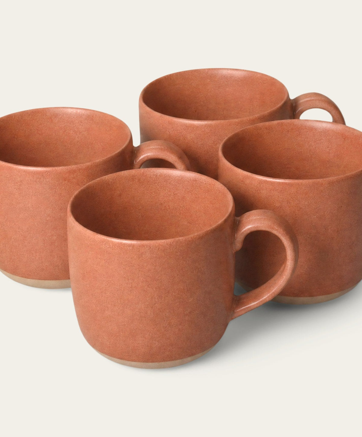 Mugs by Fable Home, shown in Canyon Clay.