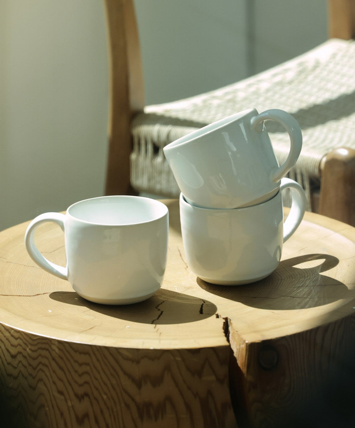 Mugs by Fable Home, shown in Pearl White.