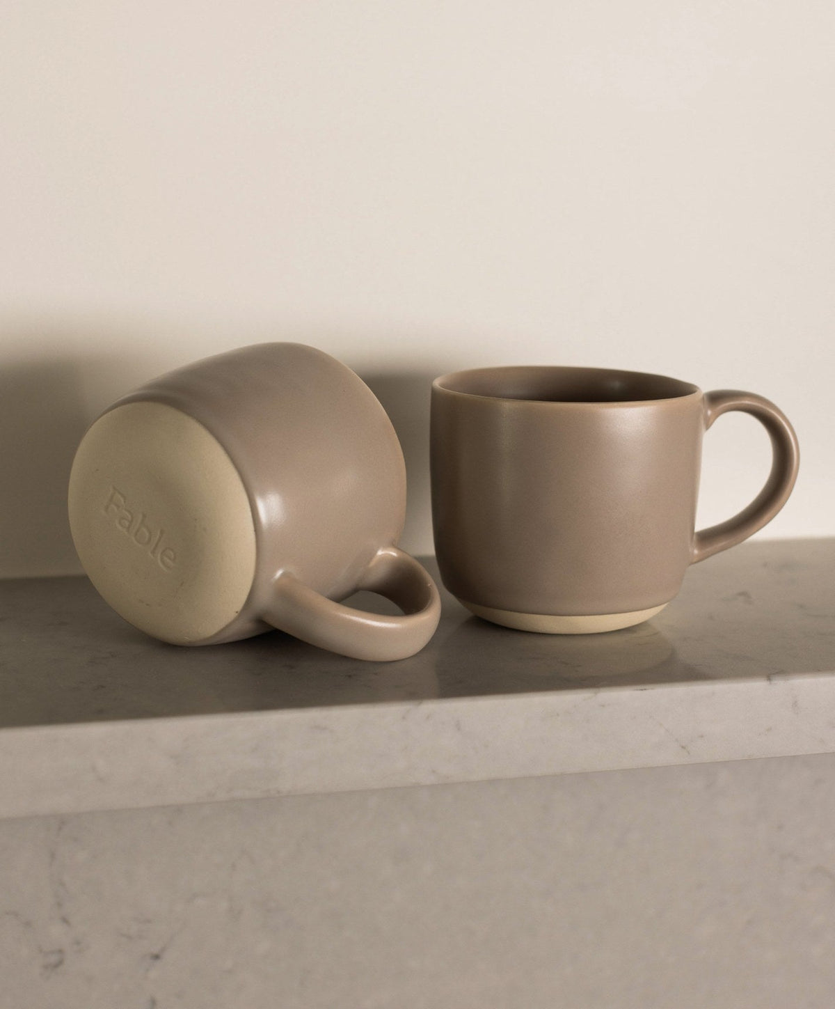 Mugs by Fable Home, shown in Desert Taupe.