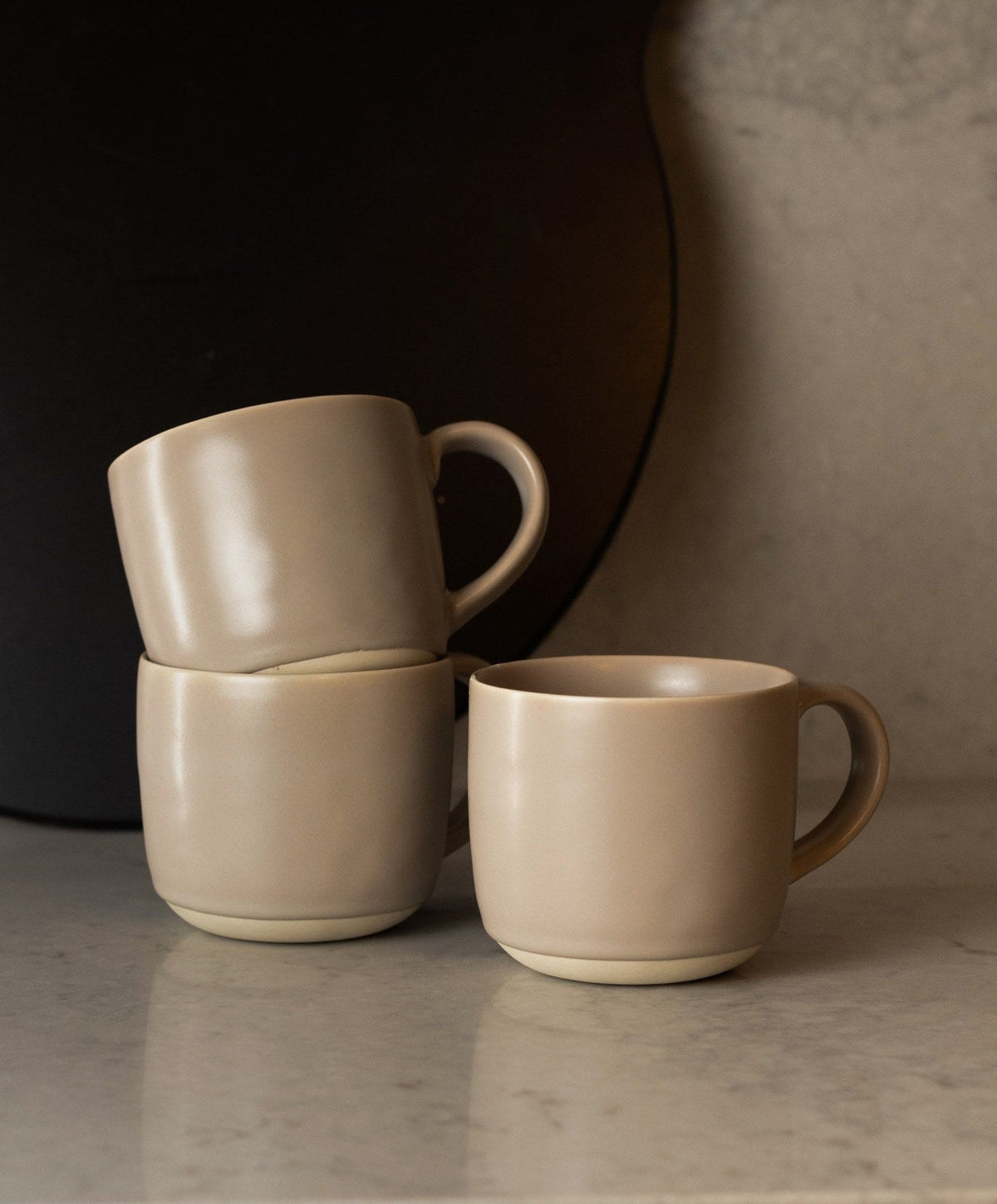 Mugs by Fable Home, shown in Desert Taupe.