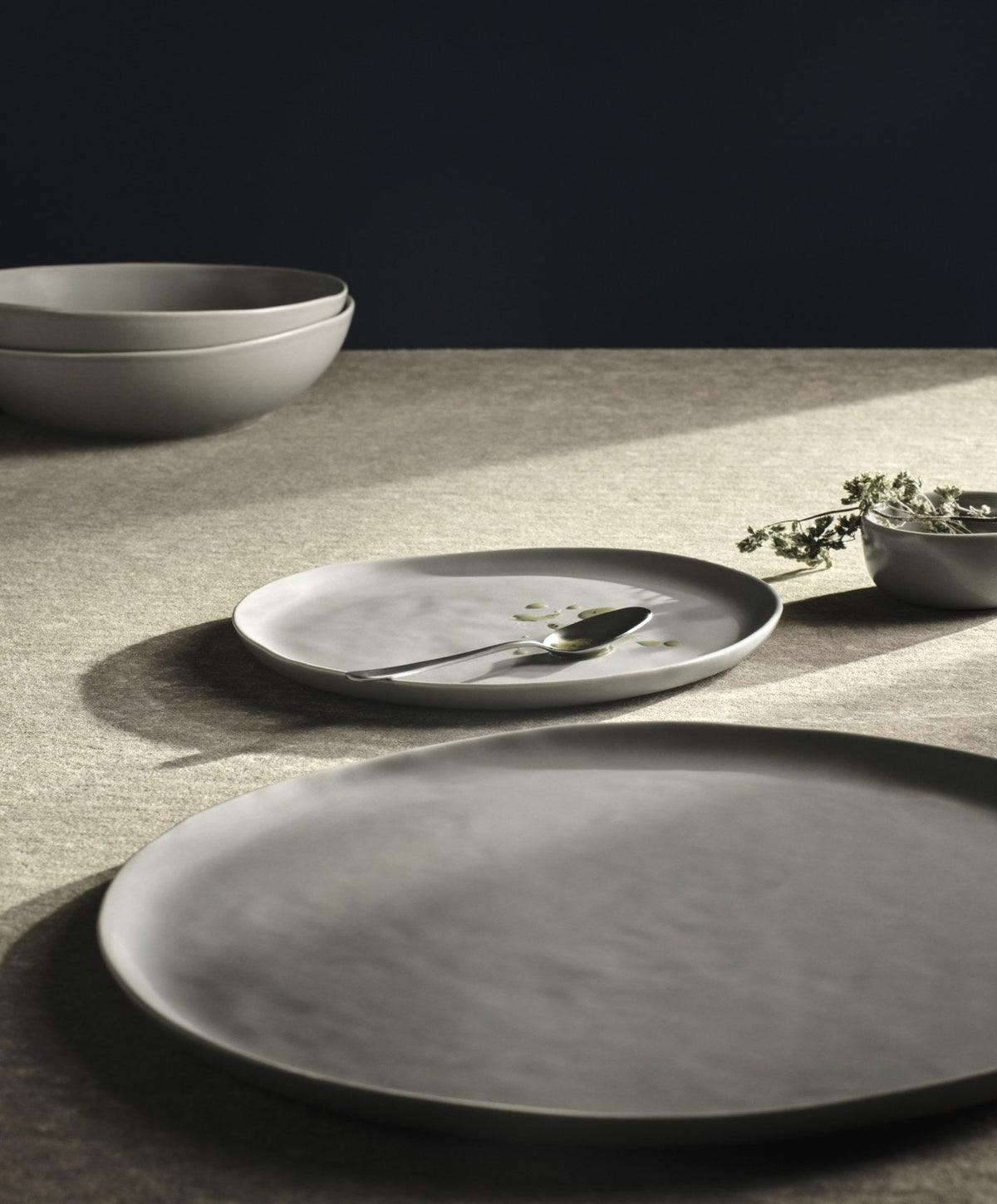 Salad Plates by Fable Home, shown in Dove Gray.