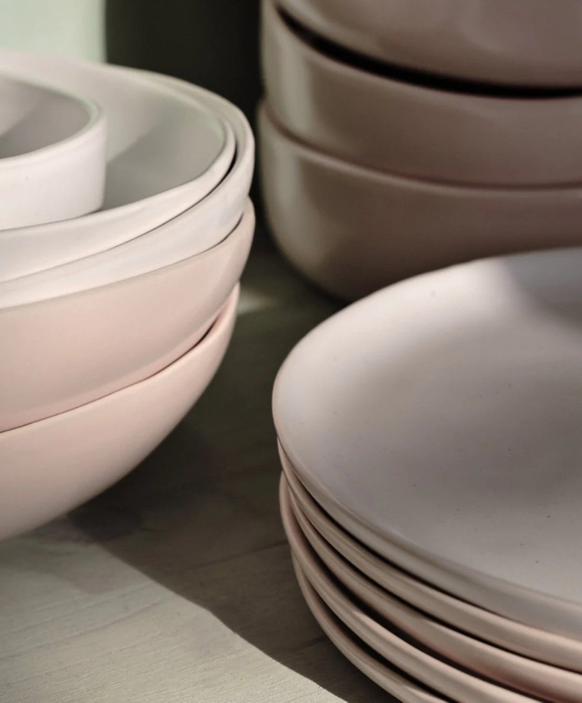 Salad Plates by Fable Home, shown in Blush Pink.