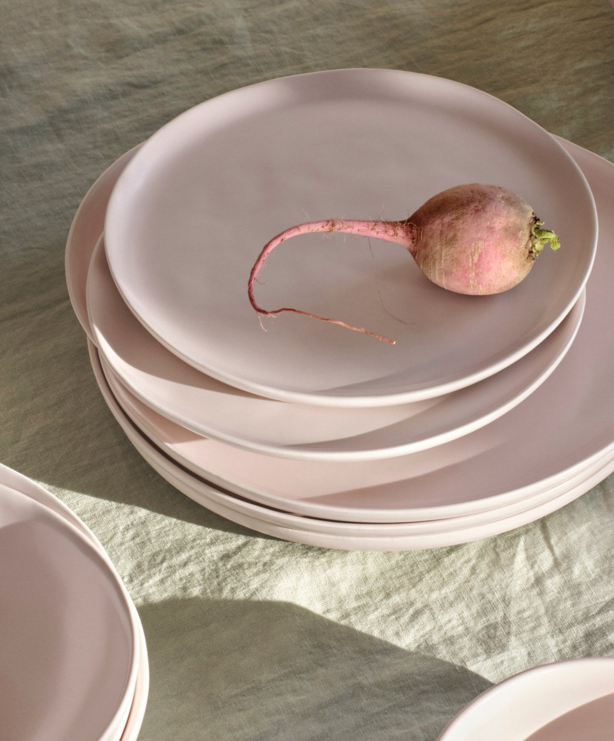 Salad Plates by Fable Home, shown in Blush Pink.